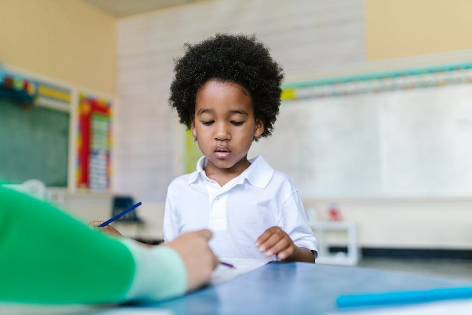 Child reading math for math learning