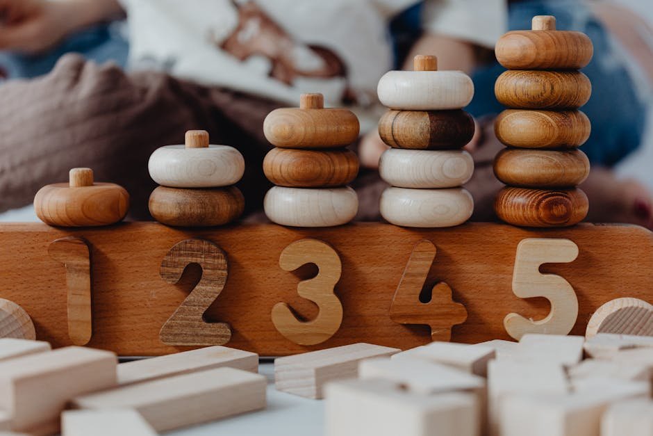 Student counting blocks for math learning