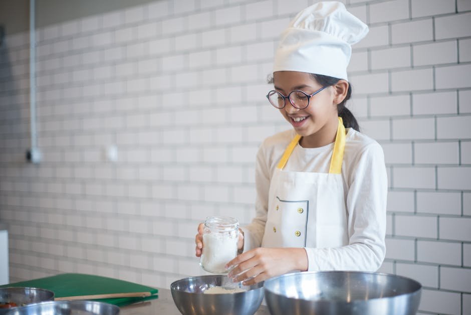 Child cooking math for math learning