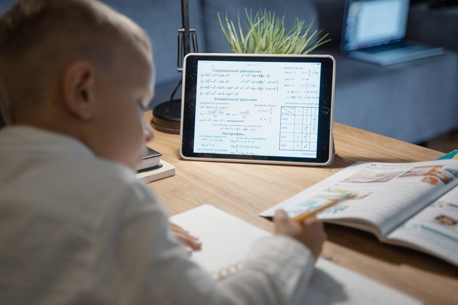 Kids watching math for math learning